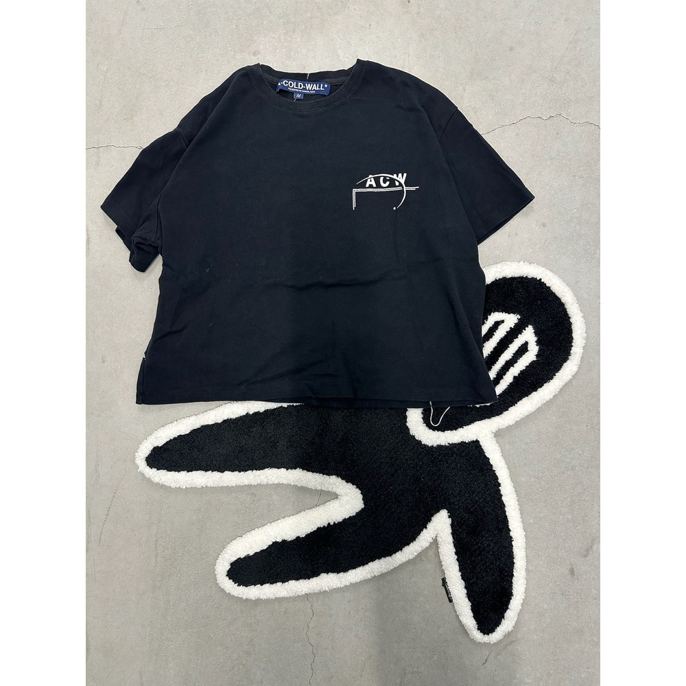 A COLD‎ WALL ACW Black Graphic T Shirt Mens Cropped Size M